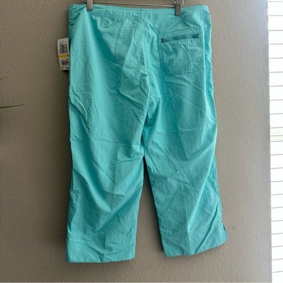 Nautica Caprice Drawstring Pants Aqua Teal Size Medium Sporty Coastal Prep Vibe - Picture 3 of 10
